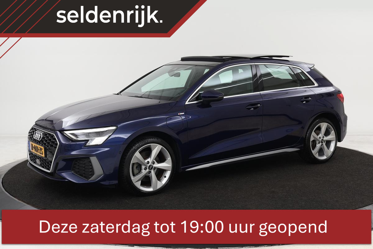 Audi A3 40 TFSIe S-Line | Panoramadak | Stoelverwarming | Adaptive Cruise | Park Assist | Navigatie | Keyless | Audi Sound