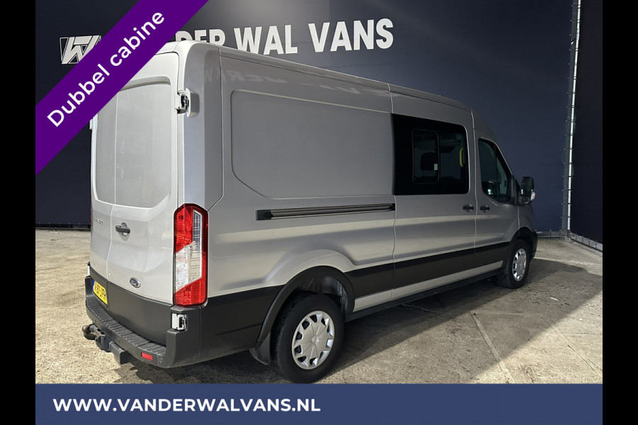 Ford Transit 2.0 TDCI 130pk L3H2 Dubbele cabine Euro6 Airco | 6-Zits | Trekhaak | LED Cruisecontrol, parkeersensoren, verwarmde voorruit