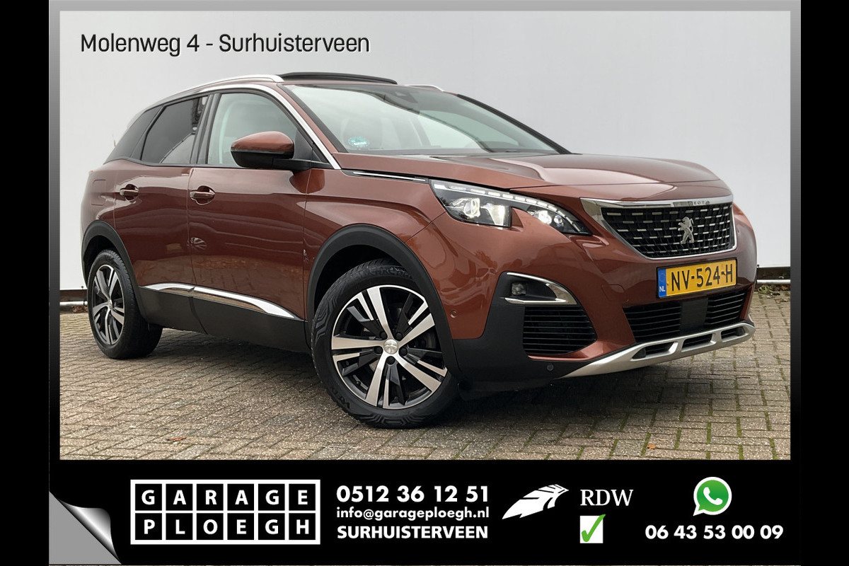 Peugeot 3008 1.6 e-165PK Autom Premium Trekhaak Adapt-Cruise Pano Leer/stof 360Cam!