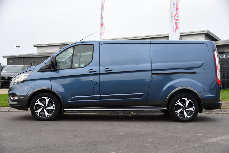 Ford Transit Custom 300 2.0 TDCI L2H1 Active Camera, Cruise, Carplay, 2 x Schuifdeur, Trekhaak, Leder, LED, Sensoren, 130PK, UNIEK!