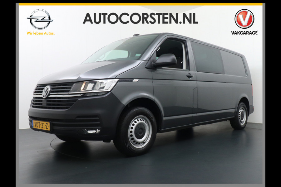 Volkswagen Transporter T6.1 D.C.2.0 TDI L2H1 30 Dubbele Cabine Apple Carplay Android Mirror Link APP-Connect EURO6 Trekhaak Navi Schuifdeur-R A-ruit ve Buitenspiegel elektr+Verwarmd ESP ABS Achterruitenwisser met intervalschakeling Mistlampen Verwarmde Ruit Zijwind assistent Vermoeidheids herkenning 2.200kg trekvermogen!  binnenspiegel automatisch dimmend, dimlichten automatisch, regensensor) Nwe model !