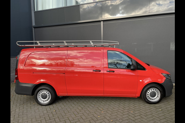 Mercedes-Benz Vito 114 CDI Extra Lang Airco - Cruise control - Navi full map - A-uitrijcamera - MF-Lederen stuurwiel - Trekhaak - Lendesteun - Bedrijfswageninrichting Sortimo - Zijschuifd.R - Tussenschot V - Imperial met trap