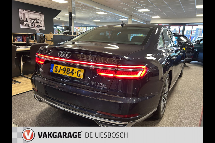 Audi A8 55 TFSI quattro / Leder / Navigatie / 20inch / B&O / stoel verwarming voor + achter.