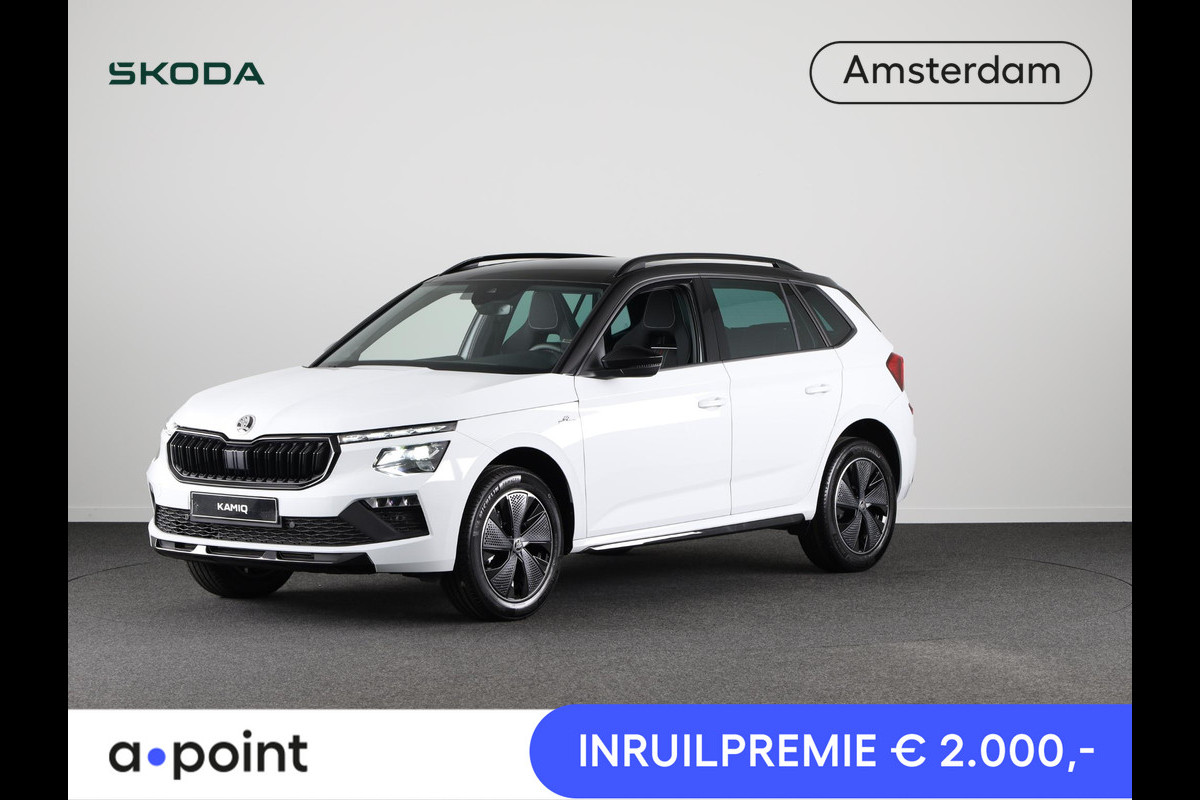 Škoda Kamiq Monte Carlo 1.0 TSI 115pk DSG-7 | Zwart dak | Dode hoek sensoren | Adaptive Cruise Control | Panoramadak | Stoelverwarming