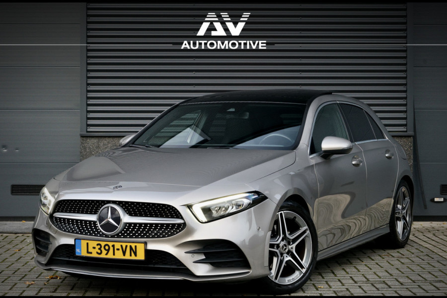 Mercedes-Benz A-Klasse 180 d AMG Premium Plus | Panorama dak | Burmester | Widescreen | Sfeerverlichting | Alcantara | 360 PDC | Volledig onderhouden