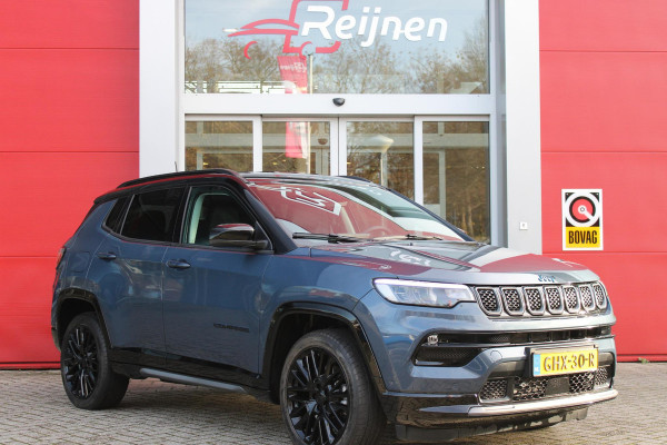 Jeep Compass 4xe S 240PK PHEV AUTOMAAT | NAVIGATIE 10,25 "TOUCHSCREEN | APPLE CARPLAY/ANDROID AUTO | ACHTERUITRIJ CAMERA | DAB+ RADIO | CLIMATE CONTROL | 19"GLOSS BLACK LICHTMETALEN VELGEN | ADAPTIVE / CRUISE CONTROL | DIGITAAL INSTRUMENTENPANEEL | LEDEREN BEKLEDING | ELEKTRISCH BEDIENBARE ACHTERKLEP | FULL LED KOPLAMPEN | LED MISTLAMPEN / BOCHTVERLICHTING | KEYLESS ENTRY & START | DRAADLOOS LADEN |