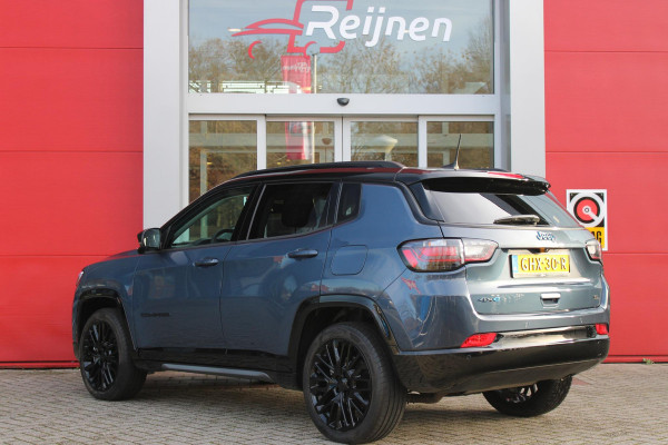 Jeep Compass 4xe S 240PK PHEV AUTOMAAT | NAVIGATIE 10,25 "TOUCHSCREEN | APPLE CARPLAY/ANDROID AUTO | ACHTERUITRIJ CAMERA | DAB+ RADIO | CLIMATE CONTROL | 19"GLOSS BLACK LICHTMETALEN VELGEN | ADAPTIVE / CRUISE CONTROL | DIGITAAL INSTRUMENTENPANEEL | LEDEREN BEKLEDING | ELEKTRISCH BEDIENBARE ACHTERKLEP | FULL LED KOPLAMPEN | LED MISTLAMPEN / BOCHTVERLICHTING | KEYLESS ENTRY & START | DRAADLOOS LADEN |