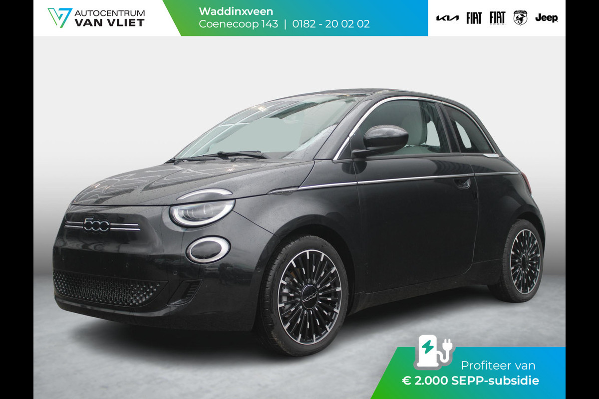 Fiat 500E CABRIO La Prima 42 kWh | By Bocelli | Leder | 17" | Navi | Winter Pack |