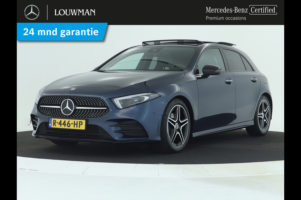 Mercedes-Benz A-Klasse 180 Business Solution AMG | Panoramadak | Multibeam LED | 5 spaaks Lichtmetalen velgen | MBUX wide screen | Navigatie | Parking support | Inclusief 24 maanden MB Certified garantie voor Europa.