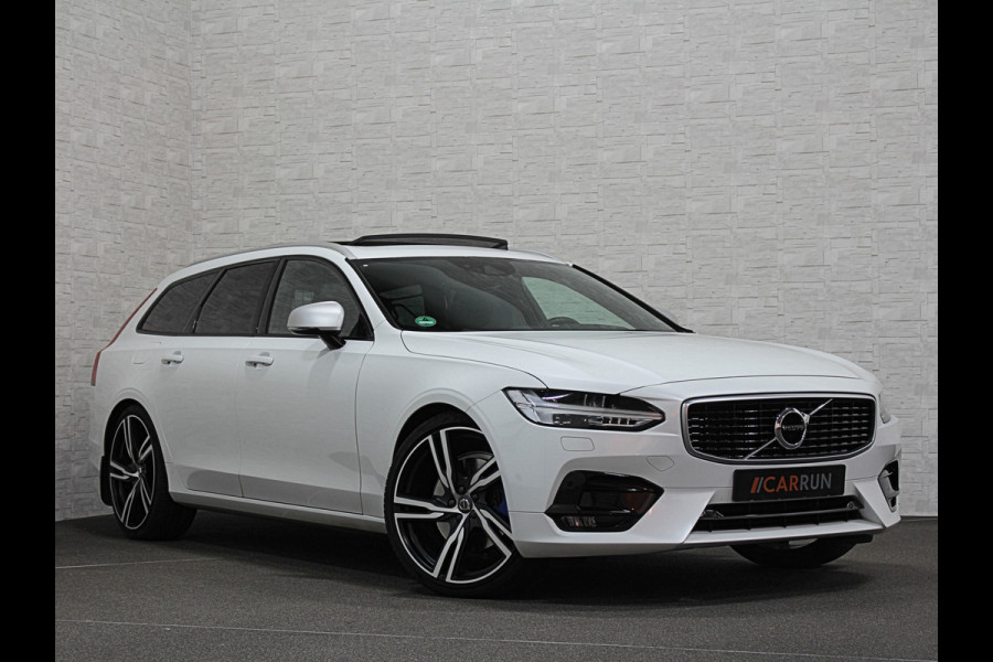 Volvo V90 2.0 D5 AWD R-Design | Panorama | ACC | Bowers & Wilkins | Pilot-Assist | Trekhaak | Keyless-Entry | Memory | 21'' | Stoelverwarming V+A | Stuurwielverwarming | LED | Camera | Carplay |