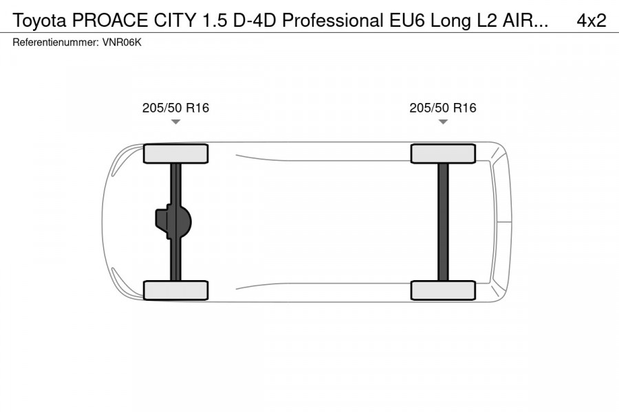 Toyota PROACE CITY 1.5 D-4D Professional EU6 Long L2 AIRCO NAVIGATIE PDC