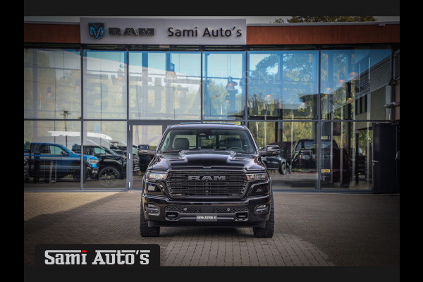 Dodge Ram NIGHT PREMIUM 2025 | BOM VOL + 14.4 INCH SCHERM | LUCHTVERING | HUD | HURRICAN 420PK 636 Nm | PRIJS MET LPG EN COVER EN GARANTIE DUBBELE CABINE | PICK UP | 5 PERSOONS | DC | GRIJSKENTEKEN | VOORRAAD NR 2285 - 7648