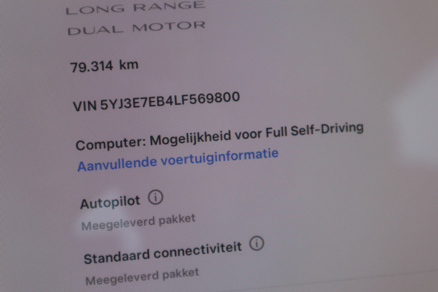 Tesla Model 3 Long Range 75 kWh NL-AUTO | PANODAK | LEDER