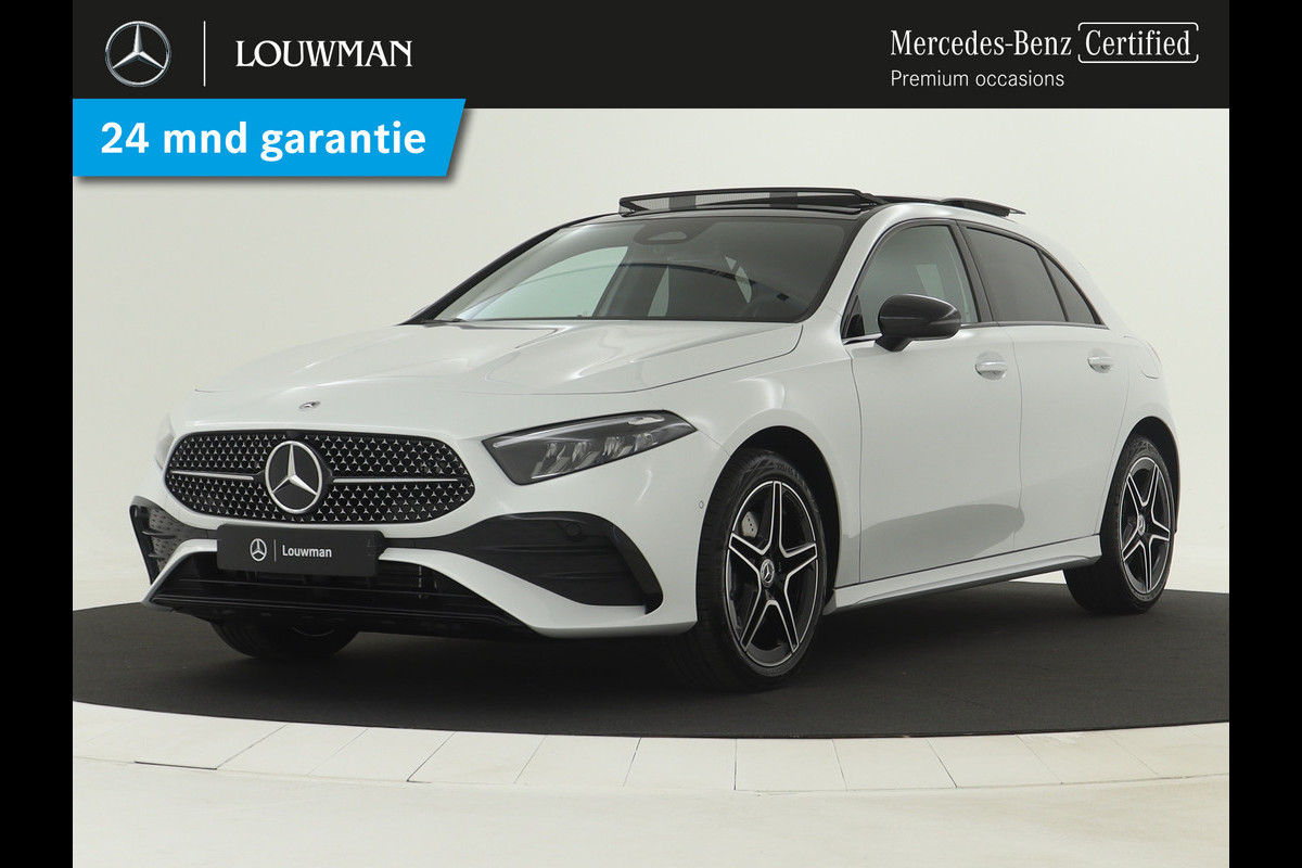 Mercedes-Benz A-Klasse 250 e AMG Line | Premium Pack | Panoramaschuifdak | Nightpakket | Sfeerverlichting | MBUX augmented reality voor navigatie | Dodehoekassistent | Parkeerpakket met achteruitrijcamera | Extra USB-poorten |