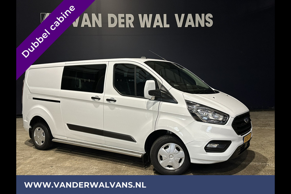 Ford Transit Custom 2.0 TDCI 130pk L2H1 Dubbele Cabine Euro6 Airco | 6-Zits | 2800kg Trekhaak Camera, LED, Cruisecontrol, Parkeersensoren, Verwarmde voorruit