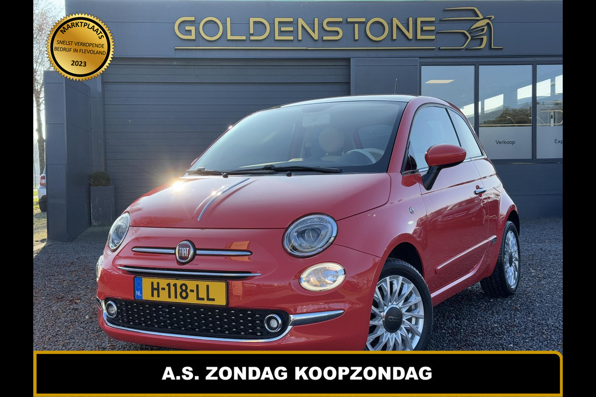 Fiat 500 1.2 Lounge 2e Eigenaar,Navi,Panoramadak,Bluetooth,Cruise,PDC,LM Velgen,APK bij Aflevering