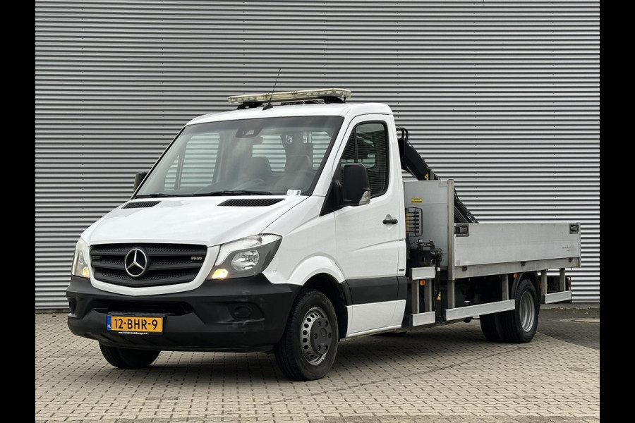 Mercedes-Benz Sprinter 516 NGT Openlaadbak met kraan CNG Automaat