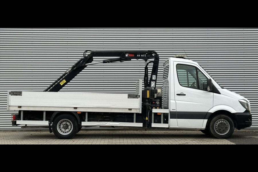 Mercedes-Benz Sprinter 516 NGT Openlaadbak met kraan CNG Automaat