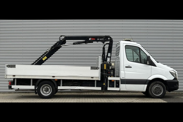 Mercedes-Benz Sprinter 516 NGT Openlaadbak met kraan CNG Automaat