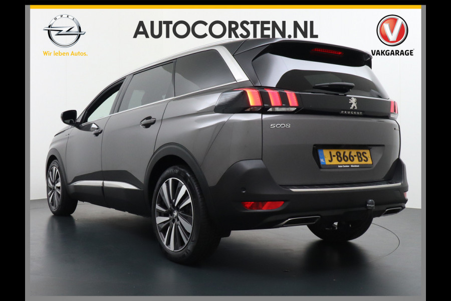 Peugeot 5008 AUT-8 7pers. T131pk GT-Line Elektr.Stoelen+Geheugen+Leer+Verwarmd Elek. Adaptive-Cruise 360Camera 19''LM Afn. Trekhaak Apple And Pack City 2 Visio park 2 Parkeer-assistent Connected services mirror screen Aluminium dakrails Stoelverw. Blindspot Navi Pdc Tel. Usb Virtual-Cockpit Sensor dodehoek extra getint glas achter Rijstrooksensor met correctie Vermoeidheids herkenning Pack Drive Assist Bu-spieg el/klap/mem 49.000 nieuw!!! euro 6.3 Orig.NLse auto