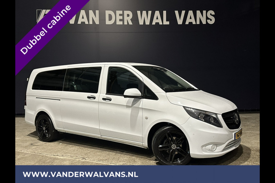 Mercedes-Benz Vito 114 CDI 136pk L3H1 Dubbele cabine Euro6 Airco | Camera | Navigatie | LM Velgen Cruisecontrol, Trekhaak, Parkeersensoren, 5-Zits