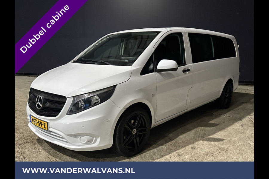 Mercedes-Benz Vito 114 CDI 136pk L3H1 Dubbele cabine Euro6 Airco | Camera | Navigatie | LM Velgen Cruisecontrol, Trekhaak, Parkeersensoren, 5-Zits