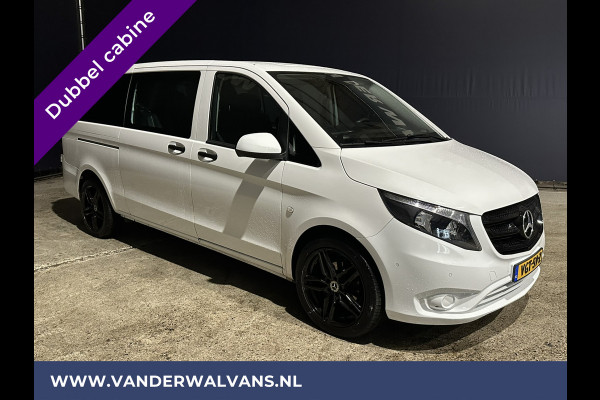 Mercedes-Benz Vito 114 CDI 136pk L3H1 Dubbele cabine Euro6 Airco | Camera | Navigatie | LM Velgen Cruisecontrol, Trekhaak, Parkeersensoren, 5-Zits