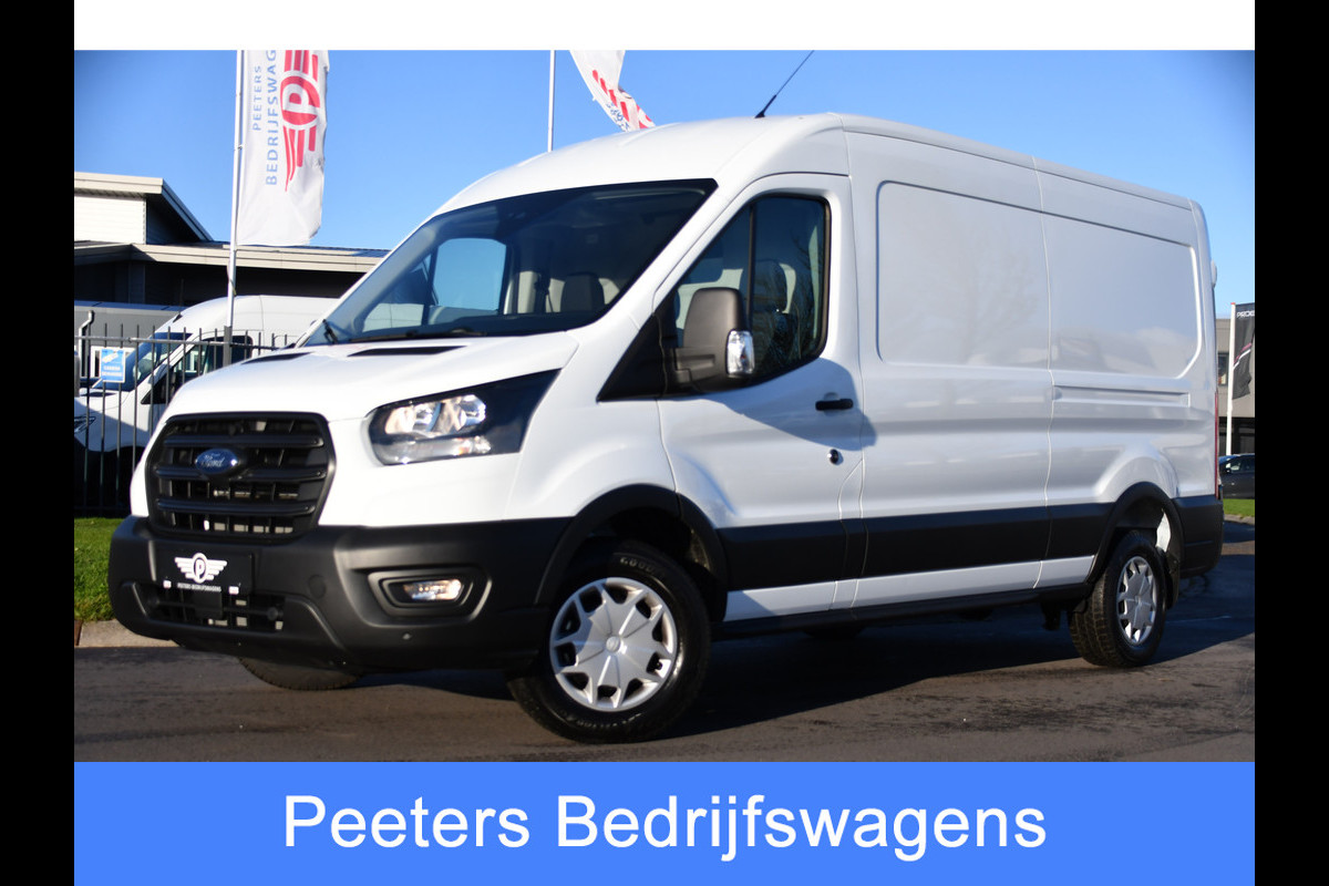 Ford Transit 350 2.0 TDCI L3H2 RWD 3500KG Trekhaak, Camera, Cruise, Sensoren, Automaat, 170PK, Stoelverwarming, UNIEK!