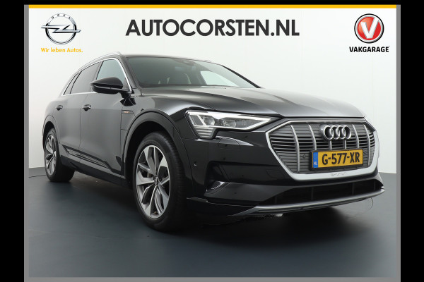 Audi e-tron E-Tron 55 95kWh 408PK Quattro S-LINE Leder/Alcantara Audi-Connect Virtual-Cockpit Park-Assist 20"lmv S-Line- Sport-Stoel+Verwarm Led WiFi Connected-Services Apple-Carplay Android Keyless-Go PTC Interieur-Voorverwarming/koeling Electr.-A-Klep Priv.Glass Niveau-regeling(Automatisch) ESP Hill-Hold Rijstrook Chroompakket Priv.Glas Donkere Hemel Dakspoiler Botsherkenning+Waarschuwing AEB Connected-Services Rijstrooksensor Origin.Nederlandse Auto