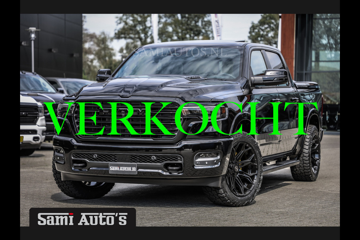 Dodge Ram 2025 NIGHT PREMIUM | BOM VOL + 14.4 INCH SCHERM | LUCHTVERING | HUD | HURRICAN 420PK 636 Nm | PRIJS MET LPG EN COVER EN GARANTIE DUBBELE CABINE | PICK UP | 5 PERSOONS | DC | GRIJSKENTEKEN | VOORRAAD NR 2236 - 8748