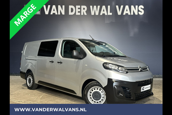 Citroën Jumpy 2.0 BlueHDI **MARGE, GEEN BTW, GEEN BPM** 123pk L3H1 XL Dubbel cabine Euro6 Airco | Navigatie Cruisecontrol, Apple Carplay, Trekhaak, Parkeersensoren, 5-Zits