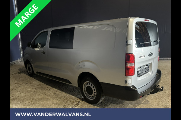 Citroën Jumpy 2.0 BlueHDI **MARGE, GEEN BTW, GEEN BPM** 123pk L3H1 XL Dubbel cabine Euro6 Airco | Navigatie Cruisecontrol, Apple Carplay, Trekhaak, Parkeersensoren, 5-Zits