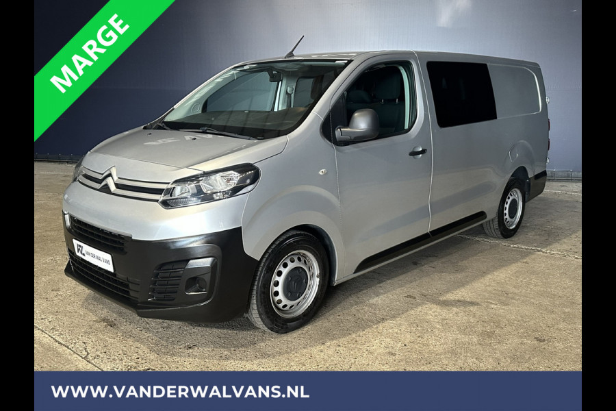 Citroën Jumpy 2.0 BlueHDI **MARGE, GEEN BTW, GEEN BPM** 123pk L3H1 XL Dubbel cabine Euro6 Airco | Navigatie Cruisecontrol, Apple Carplay, Trekhaak, Parkeersensoren, 5-Zits