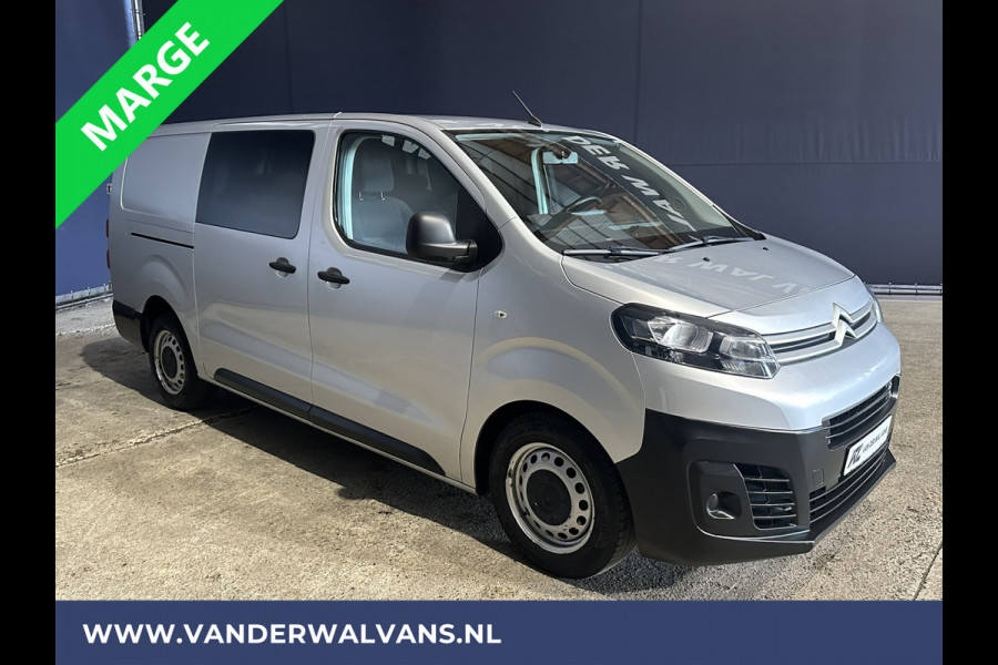 Citroën Jumpy 2.0 BlueHDI **MARGE, GEEN BTW, GEEN BPM** 123pk L3H1 XL Dubbel cabine Euro6 Airco | Navigatie Cruisecontrol, Apple Carplay, Trekhaak, Parkeersensoren, 5-Zits