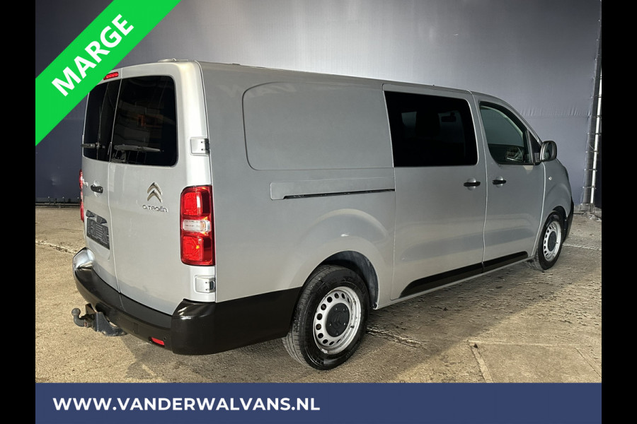 Citroën Jumpy 2.0 BlueHDI **MARGE, GEEN BTW, GEEN BPM** 123pk L3H1 XL Dubbel cabine Euro6 Airco | Navigatie Cruisecontrol, Apple Carplay, Trekhaak, Parkeersensoren, 5-Zits