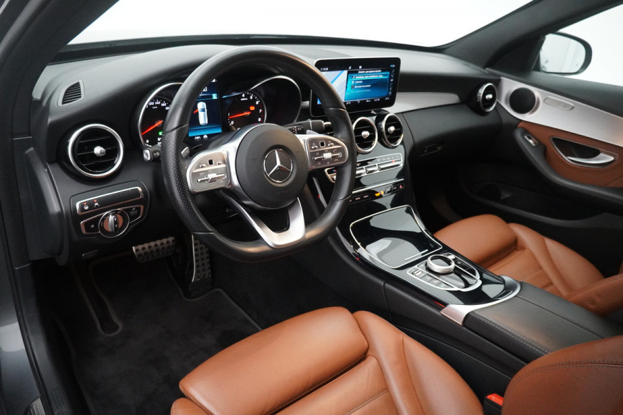 Mercedes-Benz C-Klasse Estate BWJ 1-2019 / 157 PK 180 Business Solution AMG Automaat / VOL!! / Leer / Camera a. Stoelverwarming / Navigatie / Clima / Sportstoelen /