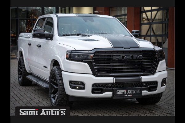 Dodge Ram PREMIUM NIGHT 2025 | BOM VOL + 14.4 INCH SCHERM | LUCHTVERING | HUD | HURRICAN 420PK 636 Nm | PRIJS MET LPG EN COVER EN GARANTIE DUBBELE CABINE | PICK UP | 5 PERSOONS | DC | GRIJSKENTEKEN | PW7 BRIGHT WHITE | VOORRAAD NR 2230 - 8765