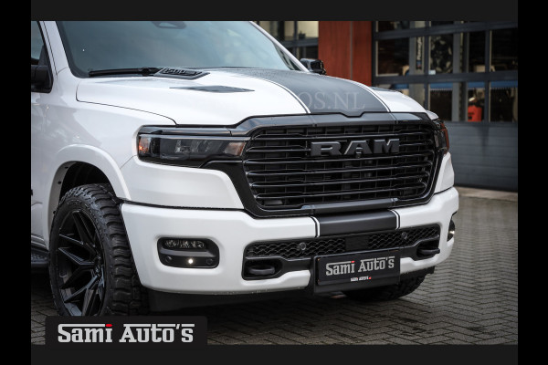 Dodge Ram PREMIUM NIGHT 2025 | BOM VOL + 14.4 INCH SCHERM | LUCHTVERING | HUD | HURRICAN 420PK 636 Nm | PRIJS MET LPG EN COVER EN GARANTIE DUBBELE CABINE | PICK UP | 5 PERSOONS | DC | GRIJSKENTEKEN | PW7 BRIGHT WHITE | VOORRAAD NR 2230 - 8765