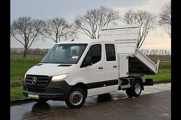 Mercedes-Benz Sprinter 514 Dubbel Cabine Kipper Kist Airco Mbux Dubbellucht Euro6 Trekhaak!