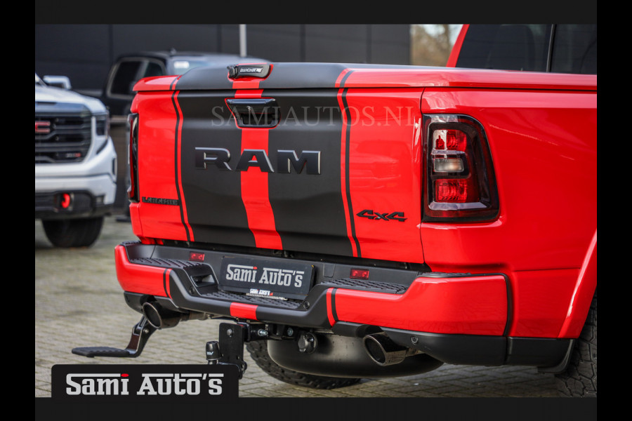 Dodge Ram PREMIUM NIGHT 2025 | HURRICAN 420PK 636 Nm | BOM VOL + 14.4 INCH SCHERM + LUCHTVERING + HUD | PRIJS MET LPG EN COVER EN GARANTIE DUBBELE CABINE | PICK UP | 5 PERSOONS | DC | GRIJSKENTEKEN | PR4 FLAME RED | VOORRAAD NR 2226 - 4993