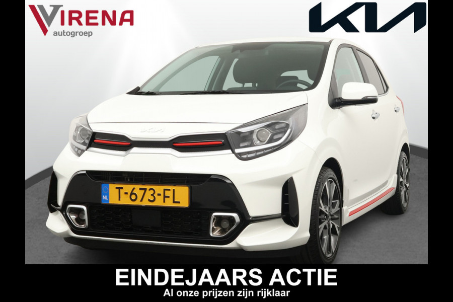 Kia Picanto 1.0 T-GDi GT-Line 5p - Cruise Control - Leder - Climate Control - Navigatie - Apple/Android Carplay - Fabrieksgarantie tot 07-06-2030