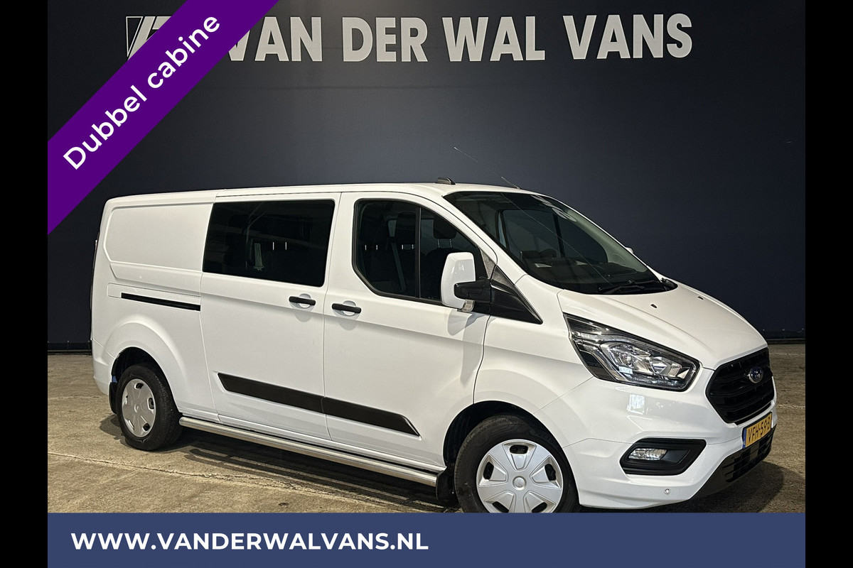 Ford Transit Custom 2.0 TDCI 130pk L2H1 Dubbele cabine Euro6 Airco | 6-Zits | Navigatie | LED Cruisecontrol, Parkeersensoren, Sidebars, Stoelverwarming