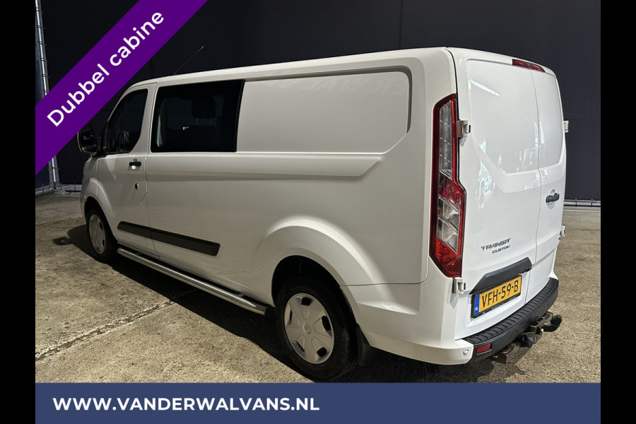 Ford Transit Custom 2.0 TDCI 130pk L2H1 Dubbele cabine Euro6 Airco | 6-Zits | Navigatie | LED Cruisecontrol, Parkeersensoren, Sidebars, Stoelverwarming