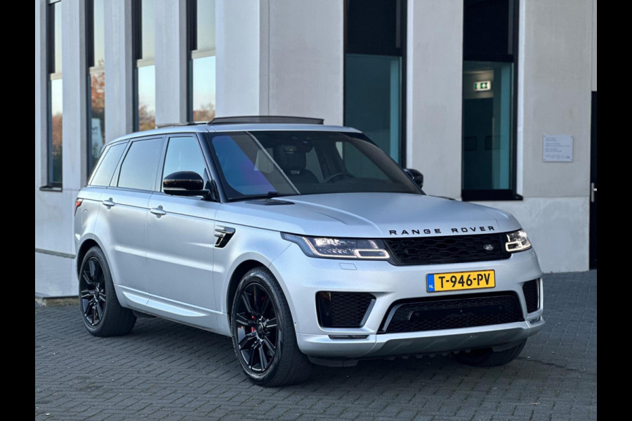 Land Rover Range Rover Sport 2.0 P400e HSE Dynamic, SVO Premium pallette mat silver, pano,luchtv,memory,21", leder