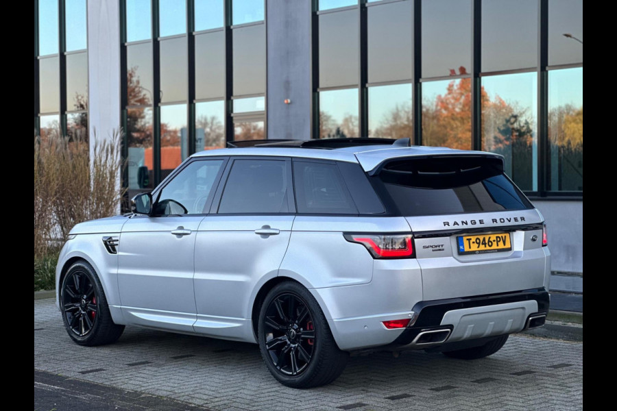 Land Rover Range Rover Sport 2.0 P400e HSE Dynamic, SVO Premium pallette mat silver, pano,luchtv,memory,21", leder