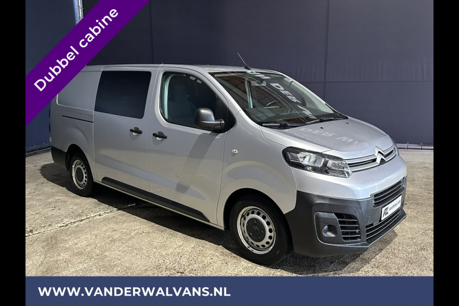 Citroën Jumpy 2.0 BlueHDI **MARGE, GEEN BTW** 123pk L3H1 XL Dubbel cabine Euro6 Airco | Navigatie Cruisecontrol, Apple Carplay, Trekhaak, Parkeersensoren, 5-Zits