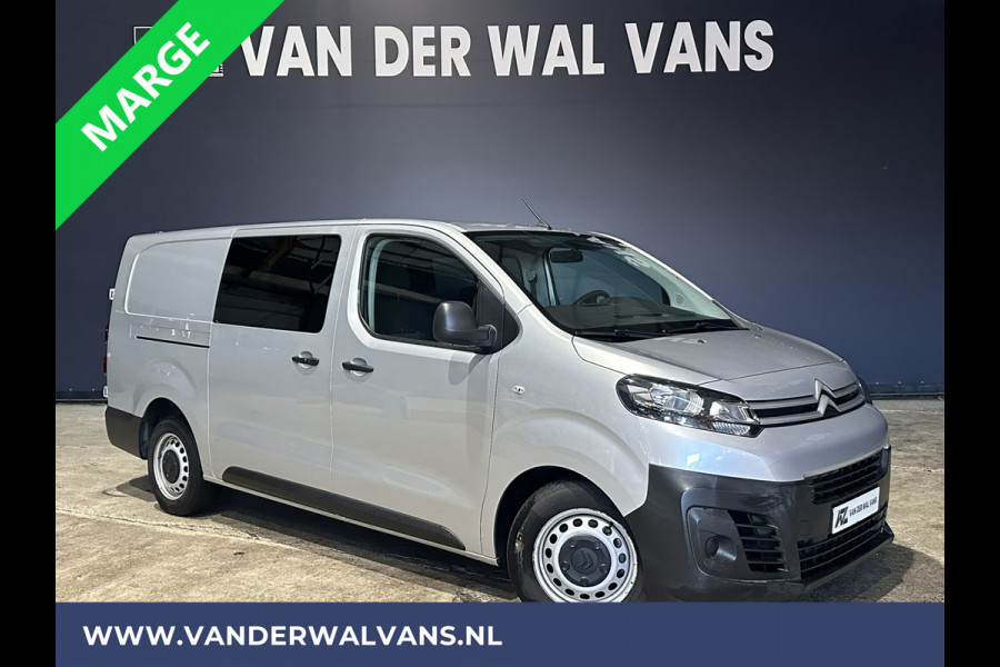 Citroën Jumpy 2.0 BlueHDI **MARGE, GEEN BTW, GEEN BPM** 123pk L3H1 XL Dubbel cabine Euro6 Airco | Navigatie Cruisecontrol, Apple Carplay, Trekhaak, Parkeersensoren, 5-Zits