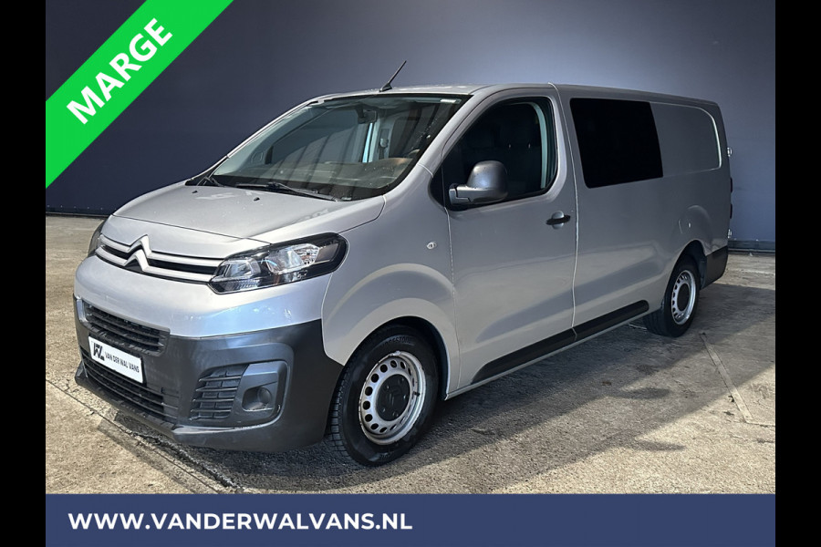 Citroën Jumpy 2.0 BlueHDI **MARGE, GEEN BTW, GEEN BPM** 123pk L3H1 XL Dubbel cabine Euro6 Airco | Navigatie Cruisecontrol, Apple Carplay, Trekhaak, Parkeersensoren, 5-Zits