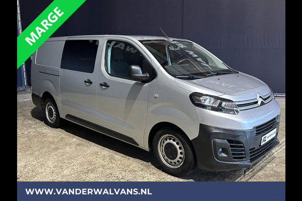 Citroën Jumpy 2.0 BlueHDI **MARGE, GEEN BTW, GEEN BPM** 123pk L3H1 XL Dubbel cabine Euro6 Airco | Navigatie Cruisecontrol, Apple Carplay, Trekhaak, Parkeersensoren, 5-Zits