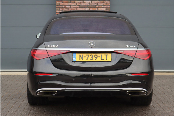 Mercedes-Benz S-Klasse 500 4MATIC Lang AMG Line Aut9 | Luchtvering | Distronic+ | Memory | Burmester | Stoelventilatie V+A | Massage V+A |Schermen Achter | Nappa Leder | 3D-Display | Verwarmd Stuurwiel | Vlakkenverwarming | Standkachel |